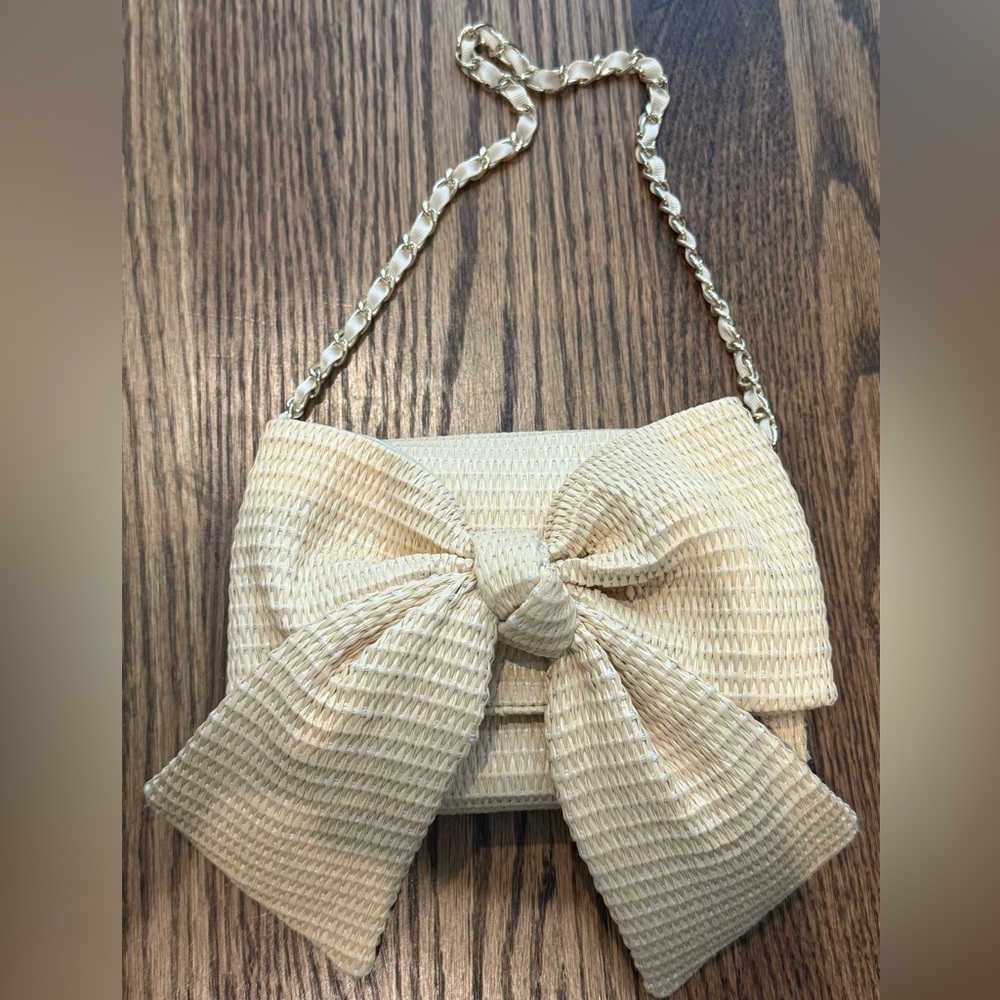 Janie and Jack Cream Bow Kids Bag